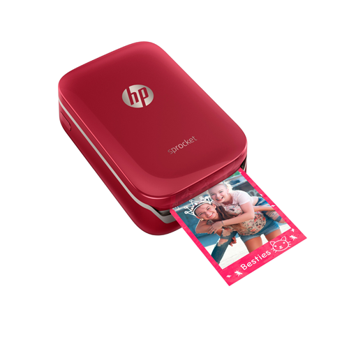 HP Sprocket Photo Printer White Red